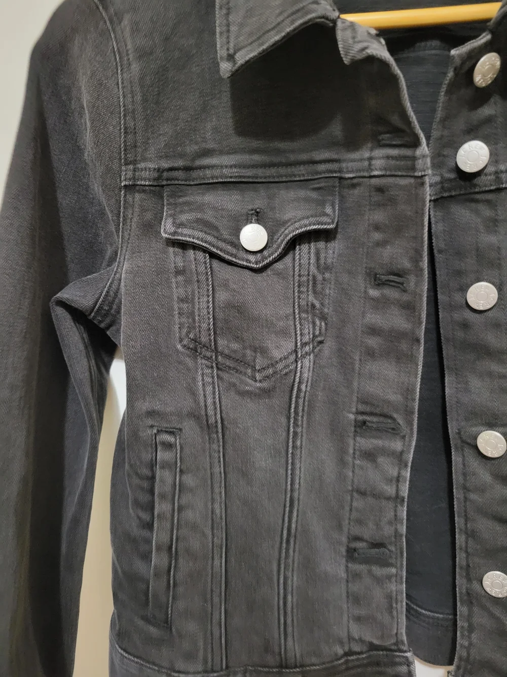 J. Crew Mercantile Womens Washed Charcoal Denim Jacket  - Size Medium
